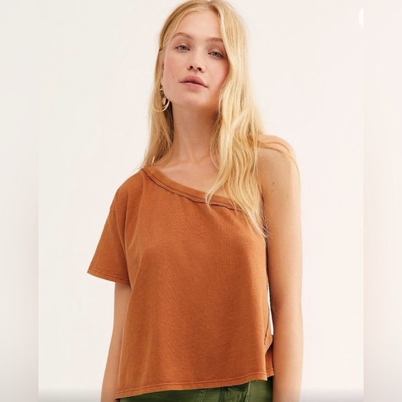 We The Free Tops - “We The Free” Free People 100% Cotton One Shoulder Top Size XL